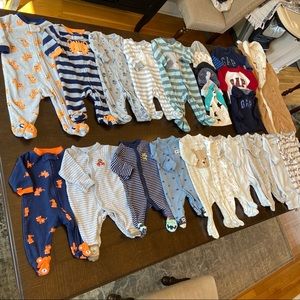 35 Piece Lot of Assorted Brand Newborn Boy Clothing